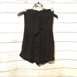 Express Strapless Black Romper